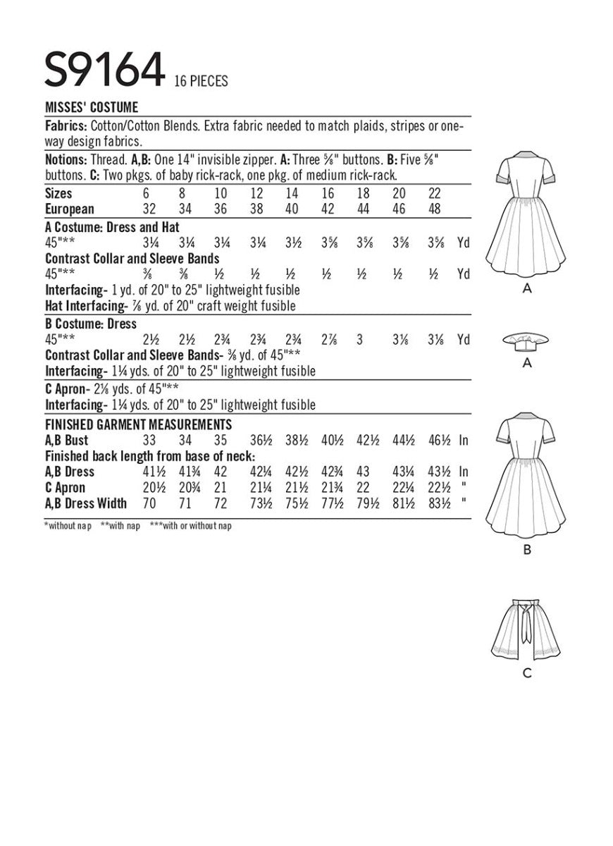 coscraft-9164-misses-costumes-kleid-schnittmuster-h5-retro image 5