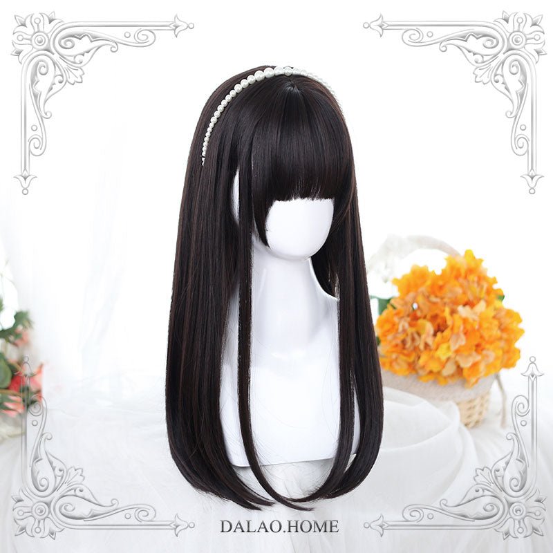 lemailwig-lolita-wigs-lange-glatte-per-cke-braun-schwarz-60-cm image 4