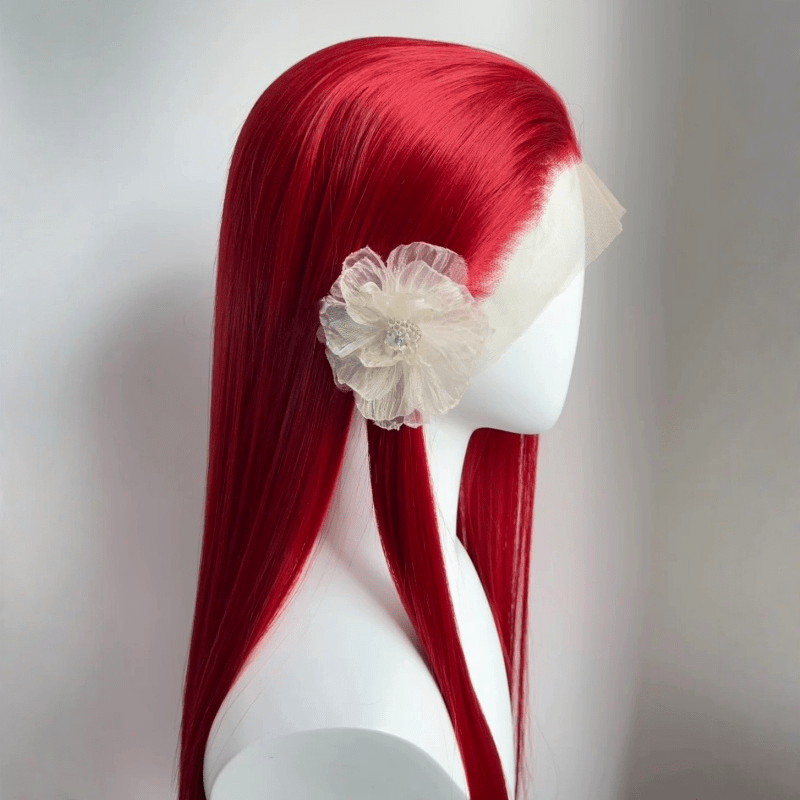 lemailwig-lace-wigs-lange-glatte-front-lace-per-cke-rot-80-cm image 5