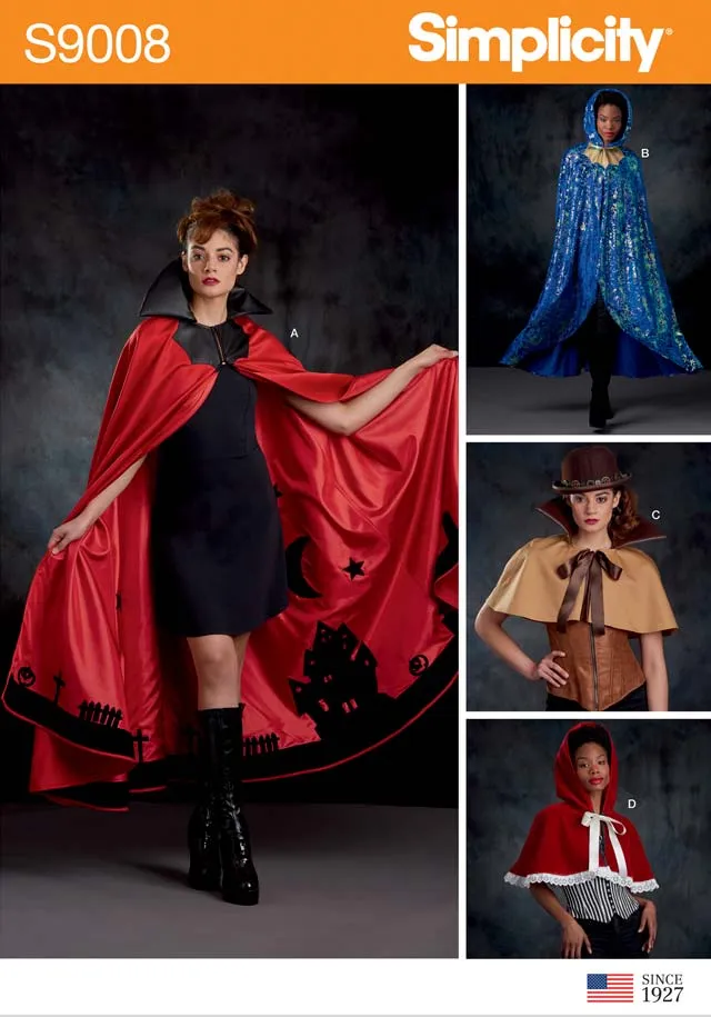 coscraft-9008-cape-umhang-mit-kapuze-schnittmuster-gr-a-s-l image 1