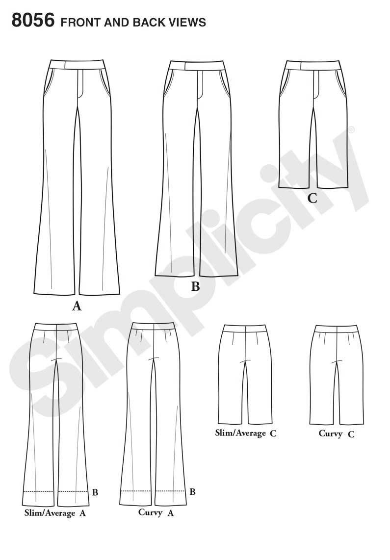 coscraft-8056-hose-schnittmuster-aa-10-18-weit-kurz-lang image 2