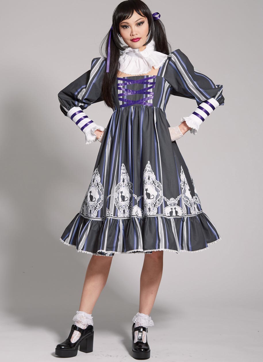 coscraft-m8336-kost-m-schnittmuster-kleid-mit-r-sche-a5 image 4