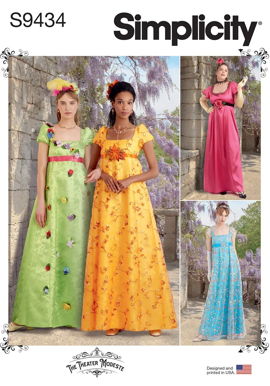 coscraft-9434-regency-kleid-schnittmuster-gr-e-aa-empire-taille image 1