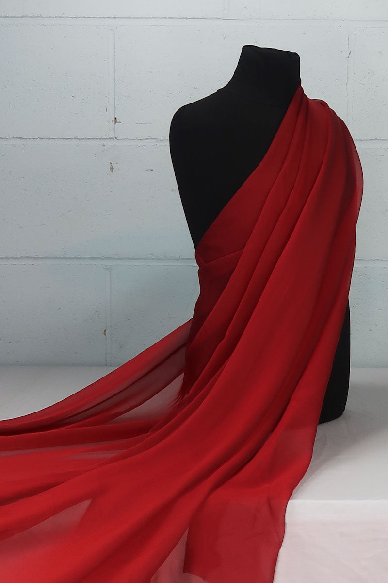 coscraft-chiffon-stoff-weinrot-0-5-m-polyester-145-cm-breit image 2