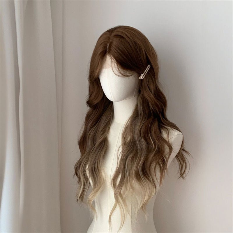 lemailwig-lace-wigs-per-cke-braun-verlauf-lockig-65-cm image 3