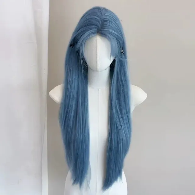 lemailwig-lace-wigs-per-cke-mist-blue-glatt-60-cm image 1