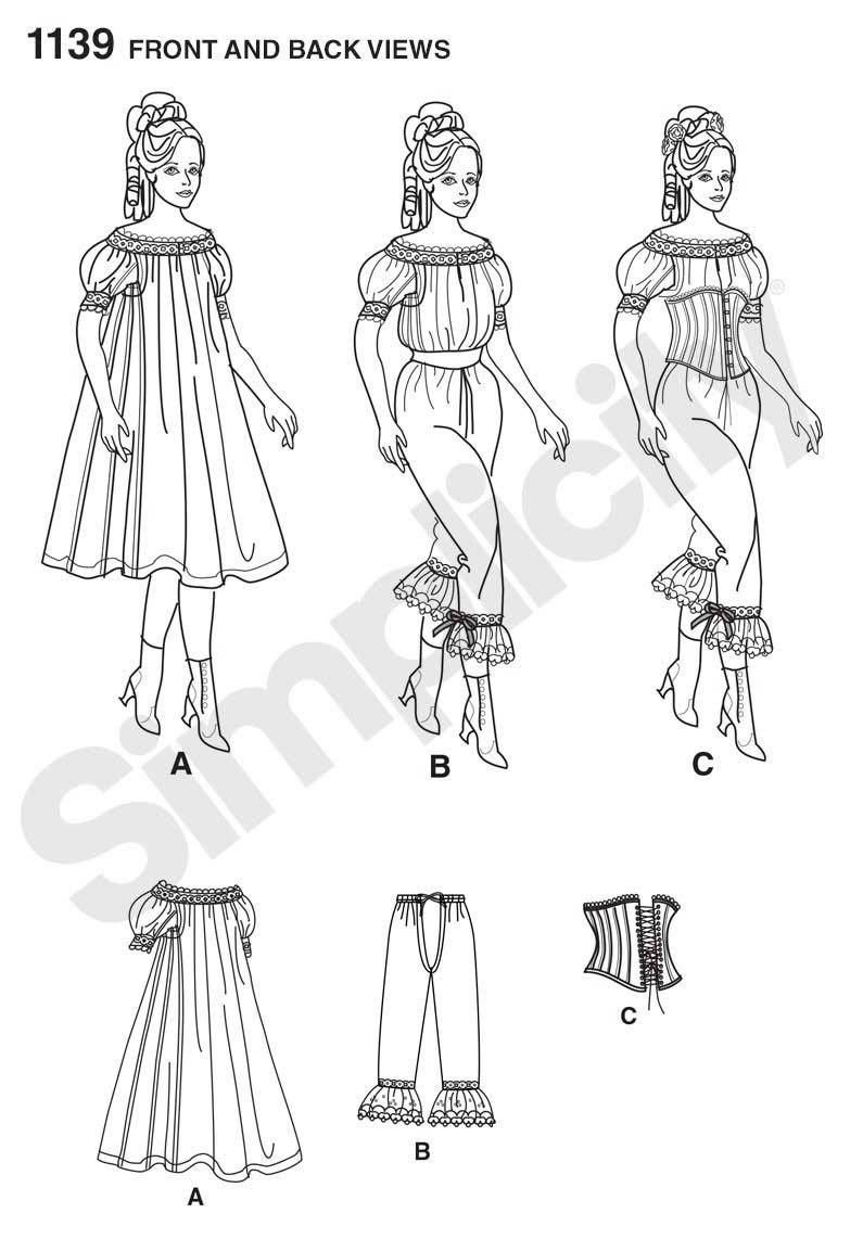 coscraft-1139-civil-war-unterw-sche-schnittmuster-korsett-chemise image 2