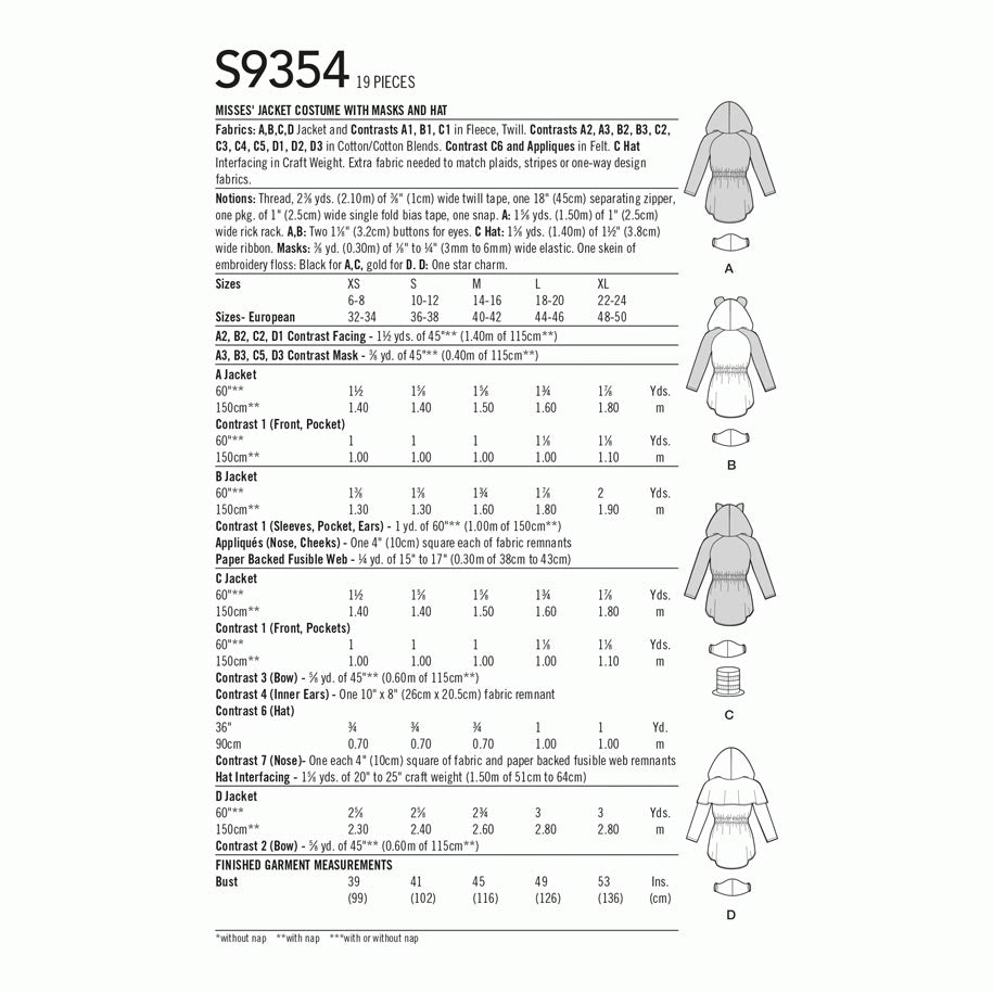 coscraft-9354-anorak-kost-m-schnittmuster-a-mit-masken-hut image 6