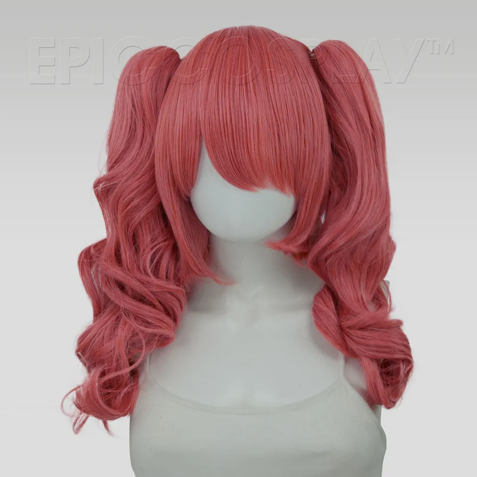 epiccosplaywigs-rhea-persimmon-pink-per-cke-zopf-set-mit-pony image 1