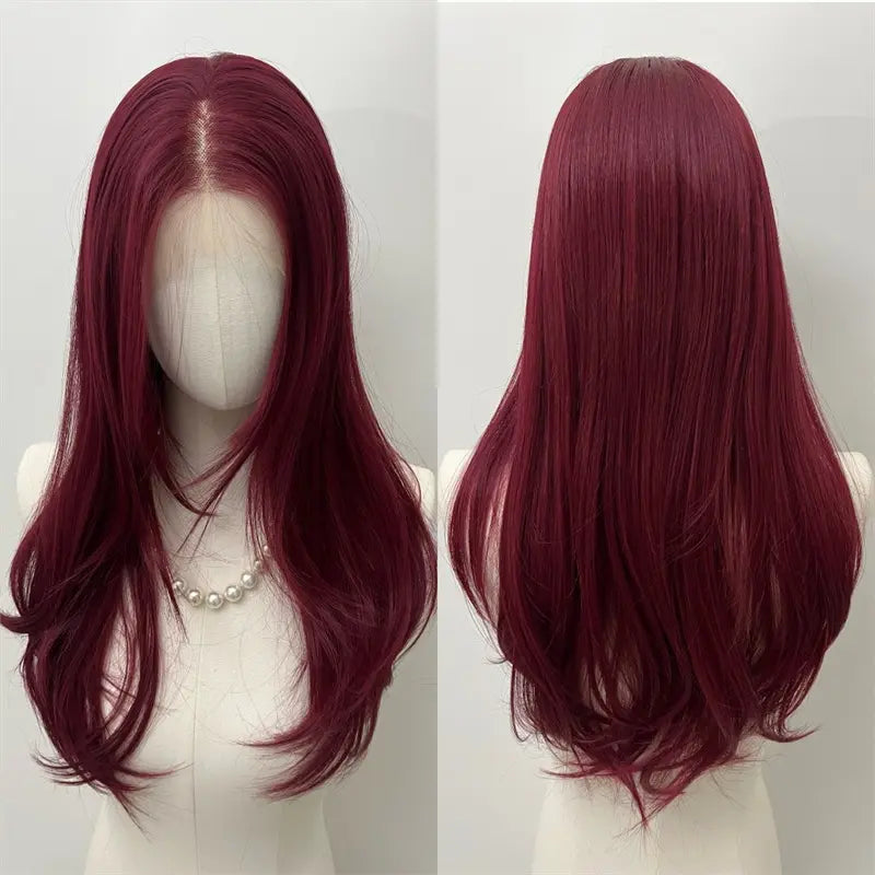 lemailwig-lace-wigs-raspberry-red-per-cke-curtain-bangs-gestuft image 3