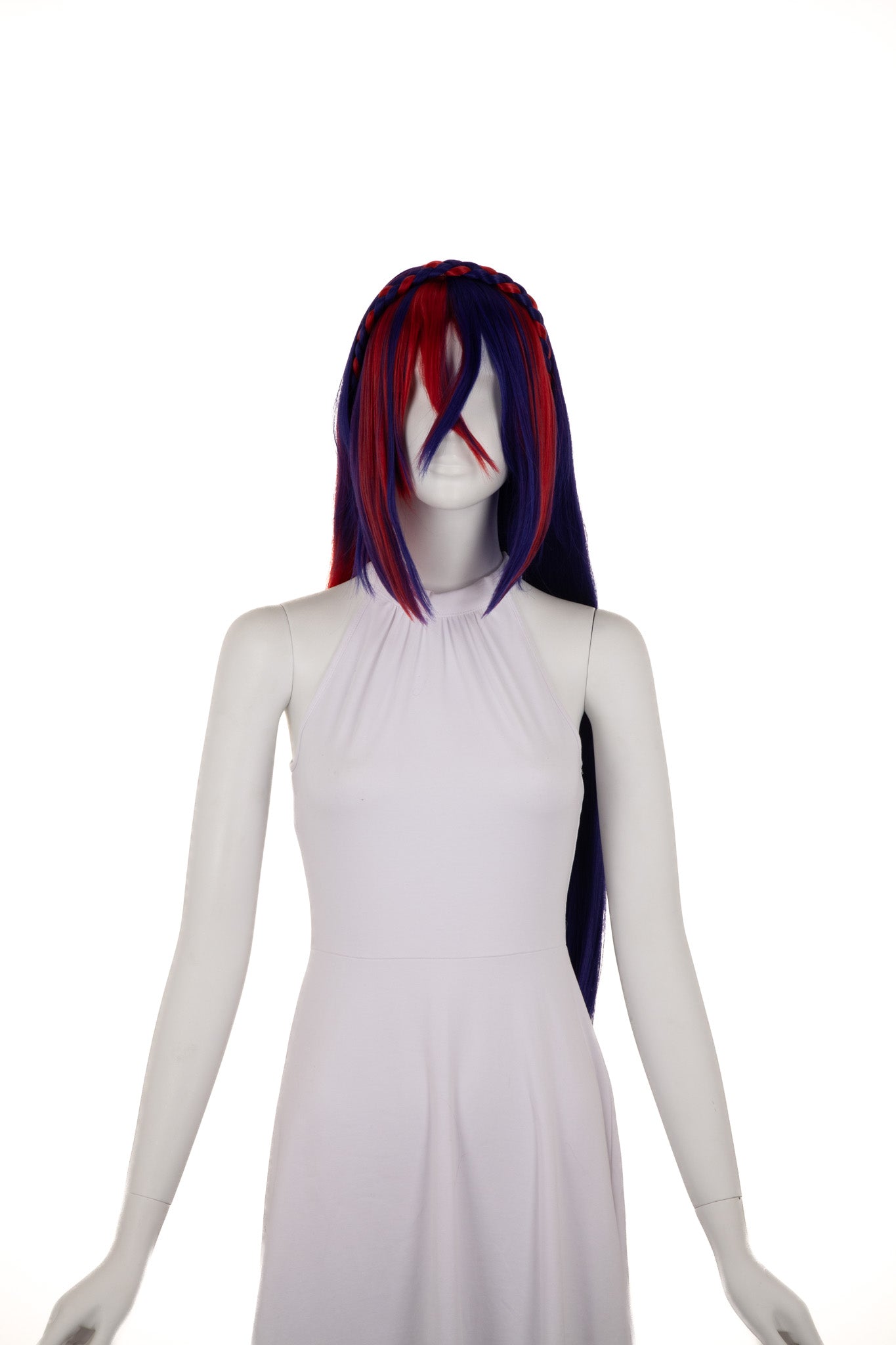 arda-wigs-lira-classic-split-per-cke-long-rot-blau-mit-zopf image 1