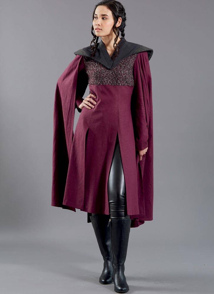coscraft-m7854-kost-m-schnittmuster-kleid-mit-cape-a5 image 4