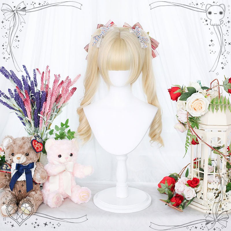 lemailwig-lolita-wigs-per-cke-blond-doppelzopf-45-cm image 1