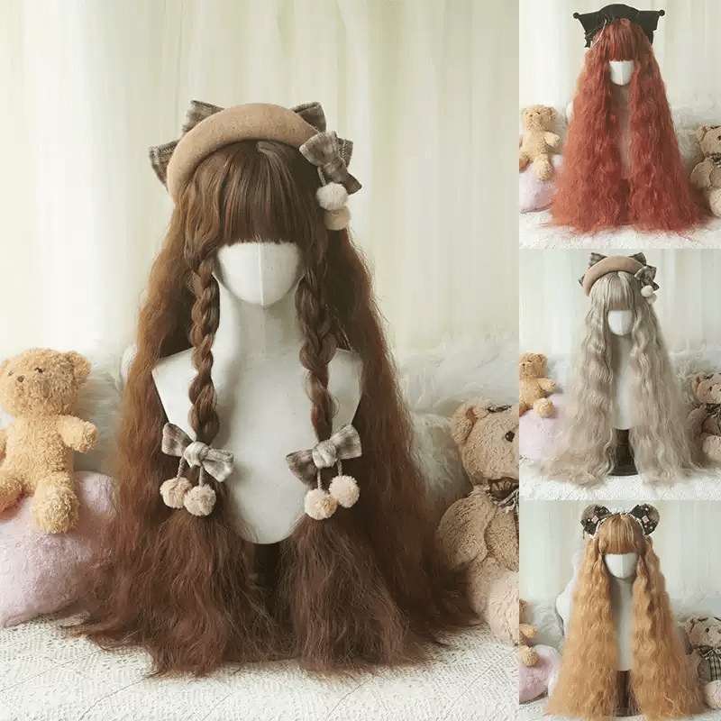 lemailwig-lolita-wigs-wool-curls-per-cke-tiefbraun-80cm image 1