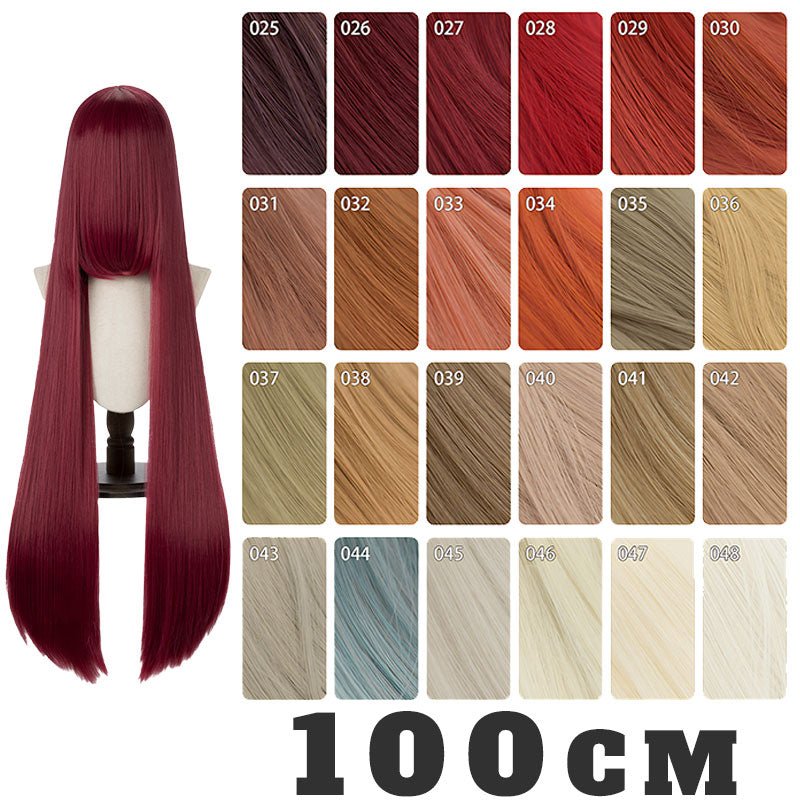 lemailwig-basic-wigs-cosplay-per-cke-100cm-rotbraun-hitzebest-ndig image 2