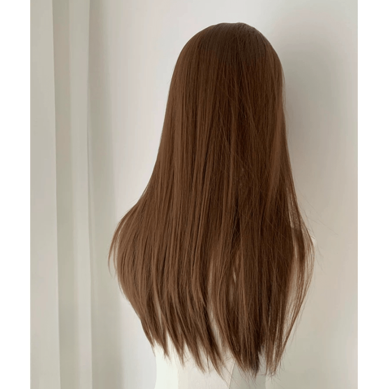 lemailwig-lace-wigs-lange-glatte-front-lace-per-cke-braun-70-cm image 2