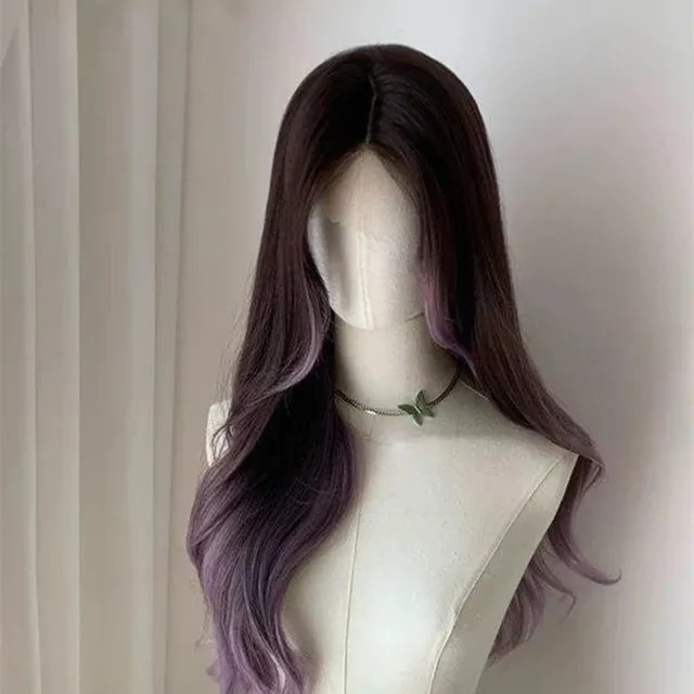 lemailwig-lace-wigs-per-cke-lila-ombre-65cm-lockig-front-lace image 1