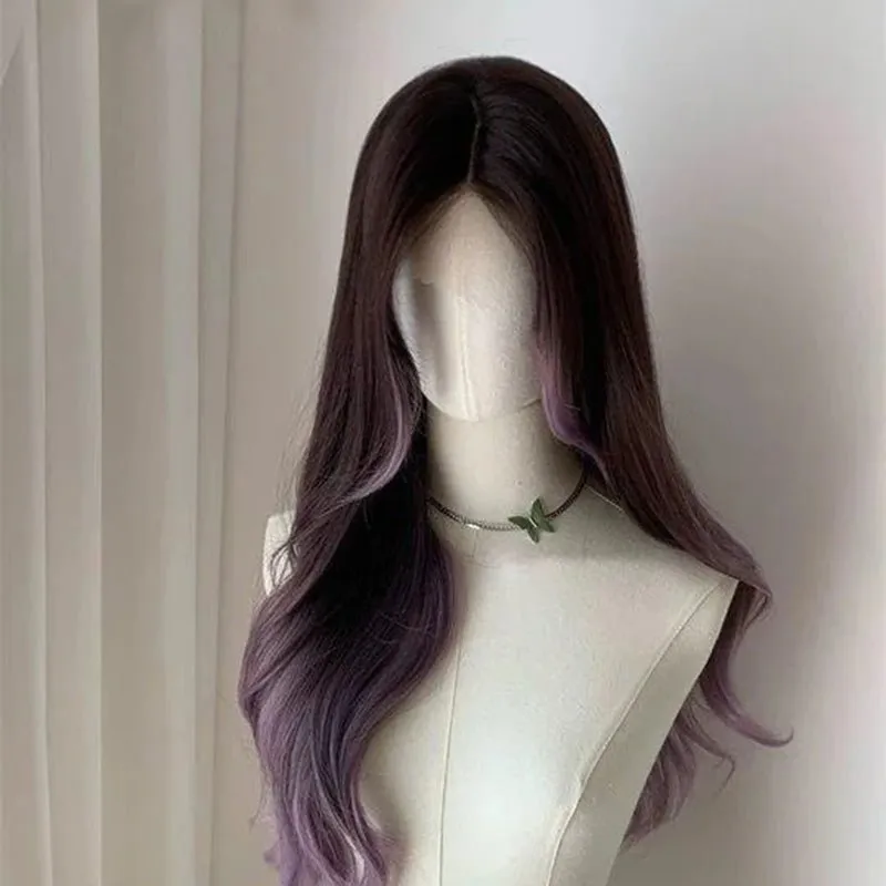 lemailwig-lace-wigs-per-cke-lila-ombre-65cm-lockig-front-lace image 1