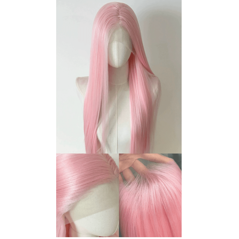 lemailwig-pink-series-front-lace-per-cke-rosa-glatt-75-80cm image 5