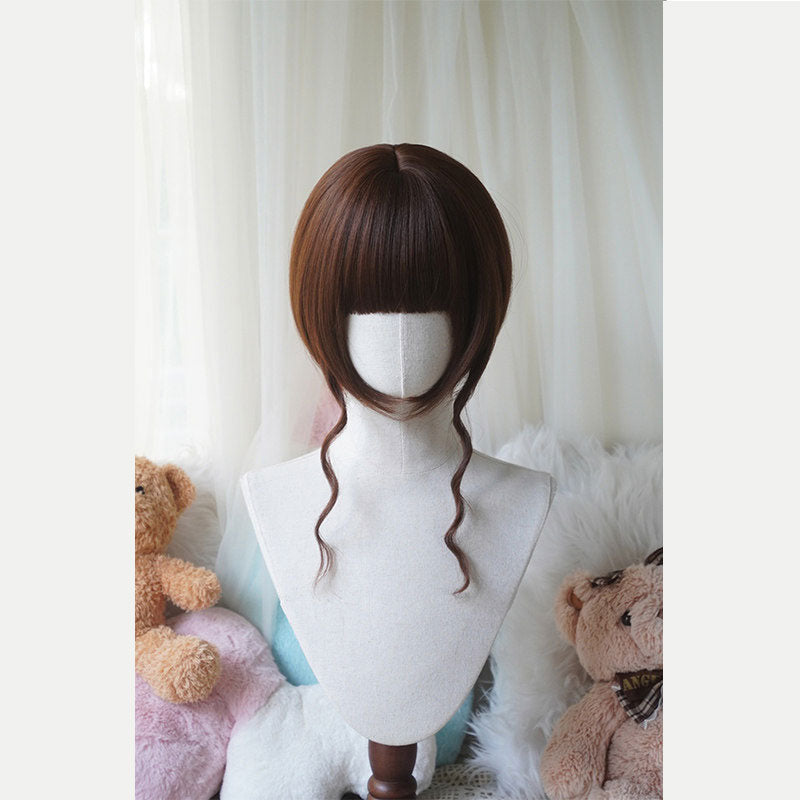 lemailwig-lolita-wigs-48cm-braun-locken-zopf-per-cke-pony image 2