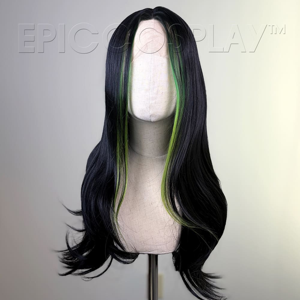 epiccosplaywigs-signature-viper-green-lange-per-cke-schwarz-gr-n image 1