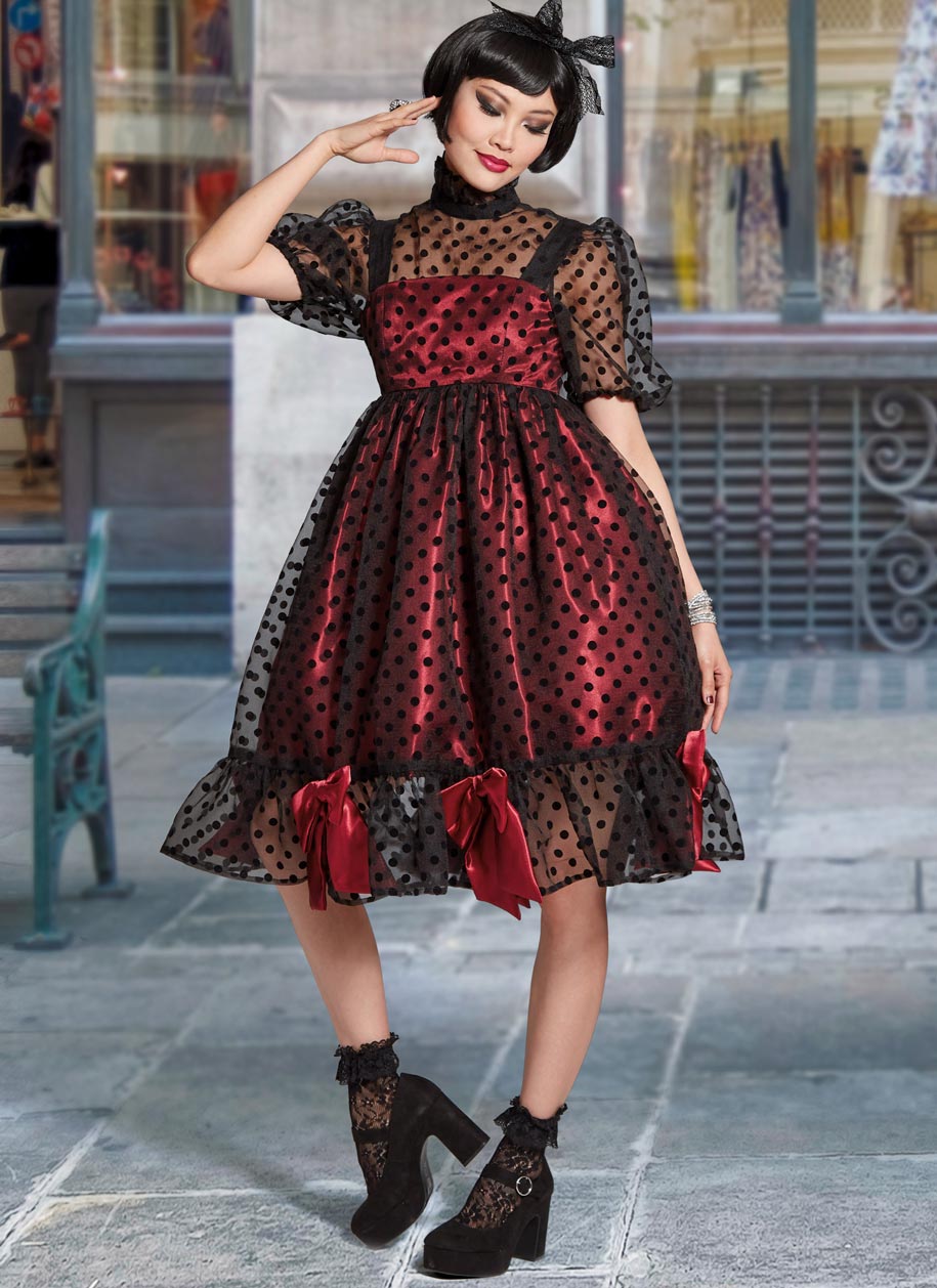coscraft-m8336-kost-m-schnittmuster-kleid-mit-r-sche-a5 image 2