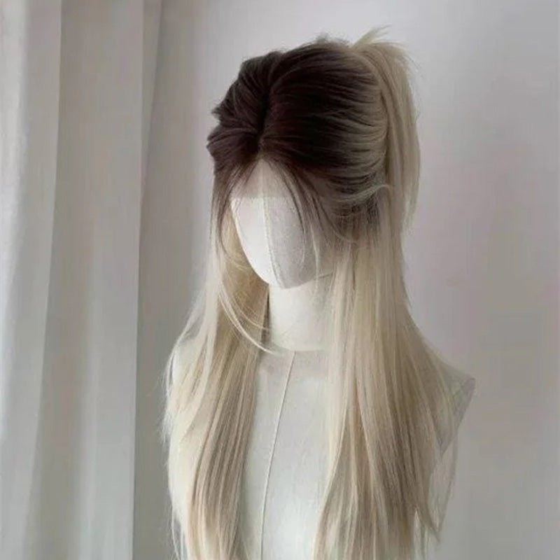 lemailwig-lace-wigs-glatte-front-lace-per-cke-wei-schwarz-65-cm image 1