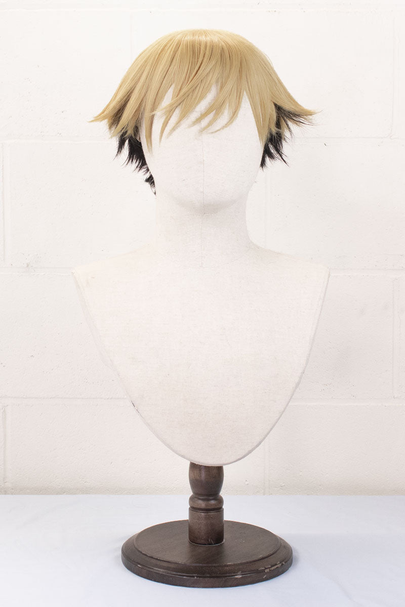 coscraft-frieren-land-cosplay-per-cke-blond-schwarz-33-cm image 1