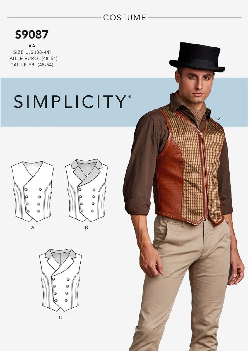 coscraft-9087-men-s-steampunk-corset-schnittmuster-weste-aa-38-44 image 1