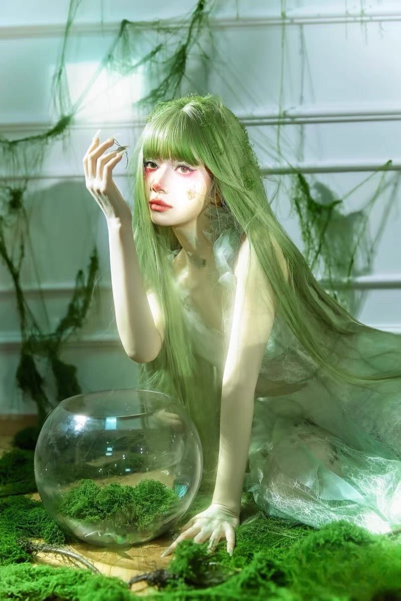 l-email-lolita-wigs-130cm-lang-glatt-cosplay-per-cke-gr-n image 2