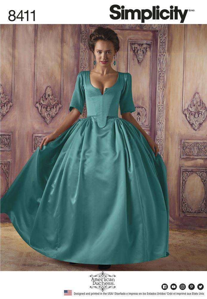 coscraft-8411-rokoko-kleid-schnittmuster-h5-6-14-18-jahrhundert image 1