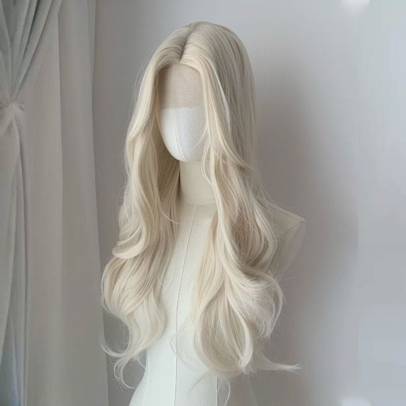 l-email-lace-wigs-lang-locken-front-lace-per-cke-platinblond-65cm image 1
