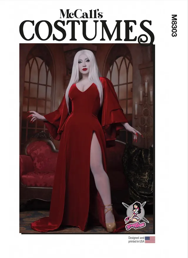 coscraft-m8303-yaya-han-schnittmuster-kleid-mit-cape-a5 image 1