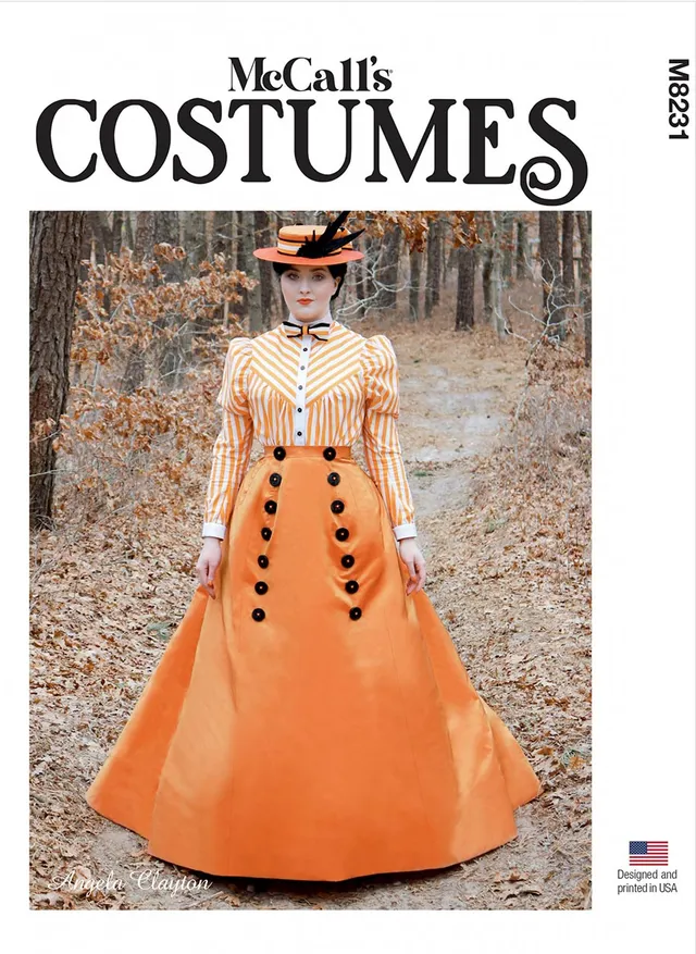 CosCraft Sewing Patterns M8231 Bluse Rock 1890s Gr A5