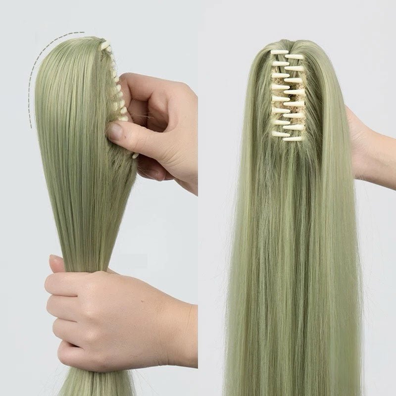 lemailwig-ponytail-clip-cosplay-per-cke-zopf-90cm-schwarz image 2
