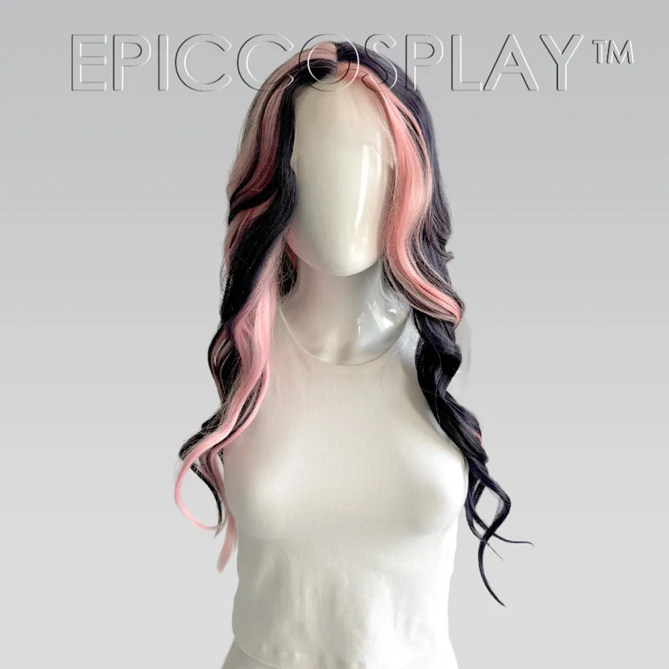 epiccosplaywigs-signature-black-purple-pink-lange-lockige-per-cke image 1