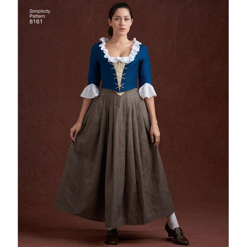 coscraft-8161-18-jahrhundert-kost-m-schnittmuster-damen-h5 image 4