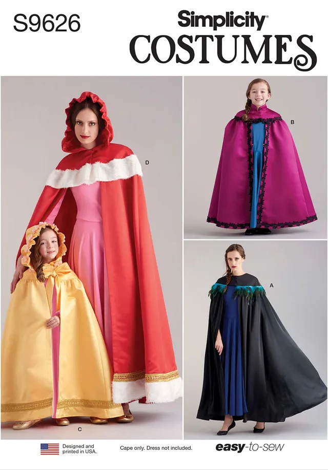 coscraft-9626-kinder-damen-kost-m-schnittmuster-cape image 1