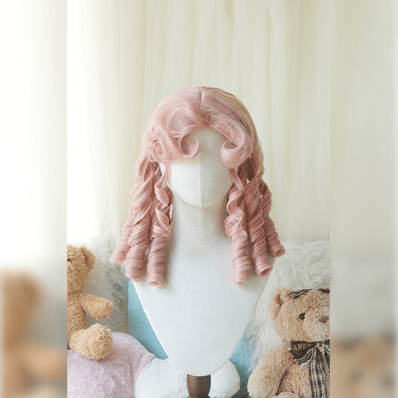lemailwig-lolita-wigs-40cm-rosa-kurze-locken-per-cke-pony image 8