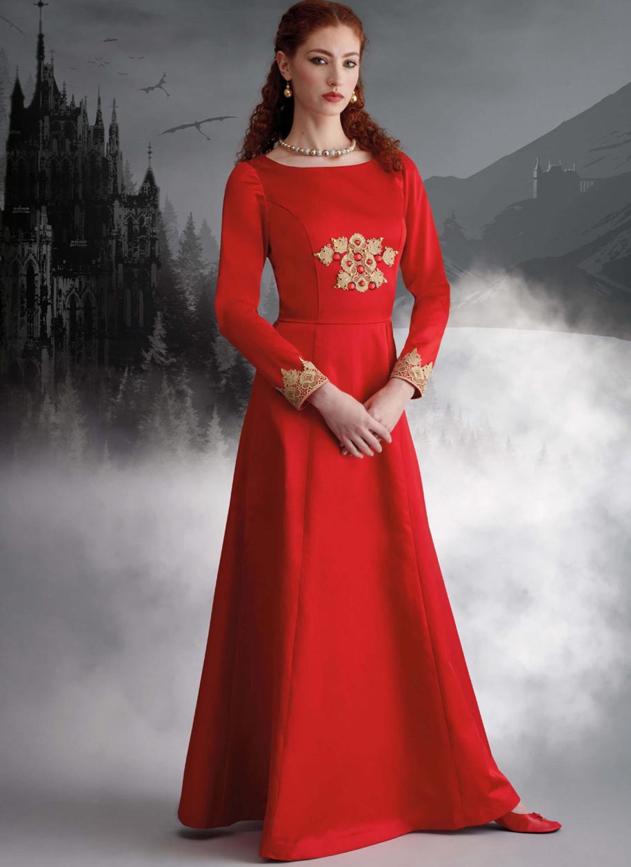 coscraft-9812-mittelalter-kleid-schnittmuster-h5-6-14 image 3
