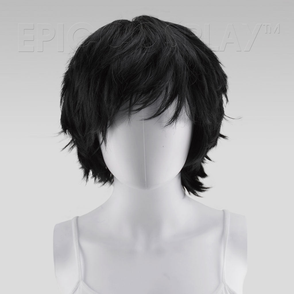 epiccosplay-apollo-black-kurze-shaggy-per-cke-33-cm image 1