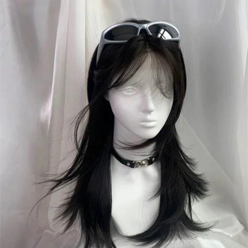 lemailwig-lace-wigs-front-lace-per-cke-schwarz-glatt-55-cm image 1