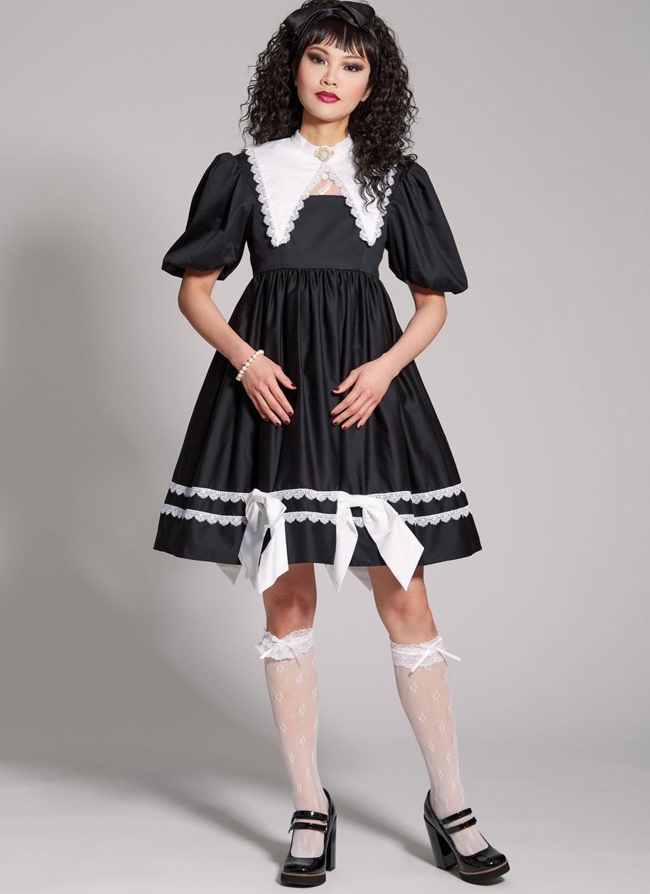 coscraft-m8336-kost-m-schnittmuster-kleid-mit-r-sche-a5 image 3