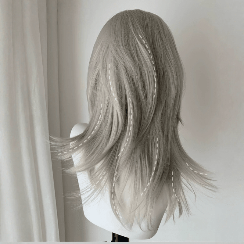lemailwig-lace-wigs-lace-per-cke-45cm-silber-wei-pony image 2