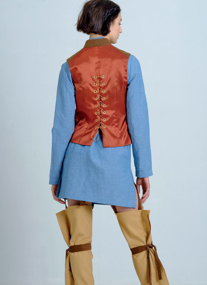 mccall-s-m8018-damen-kost-m-schnittmuster-weste-hemd image 6