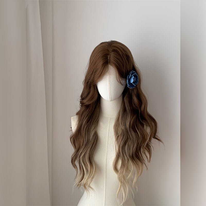 lemailwig-lace-wigs-per-cke-braun-verlauf-lockig-65-cm image 1