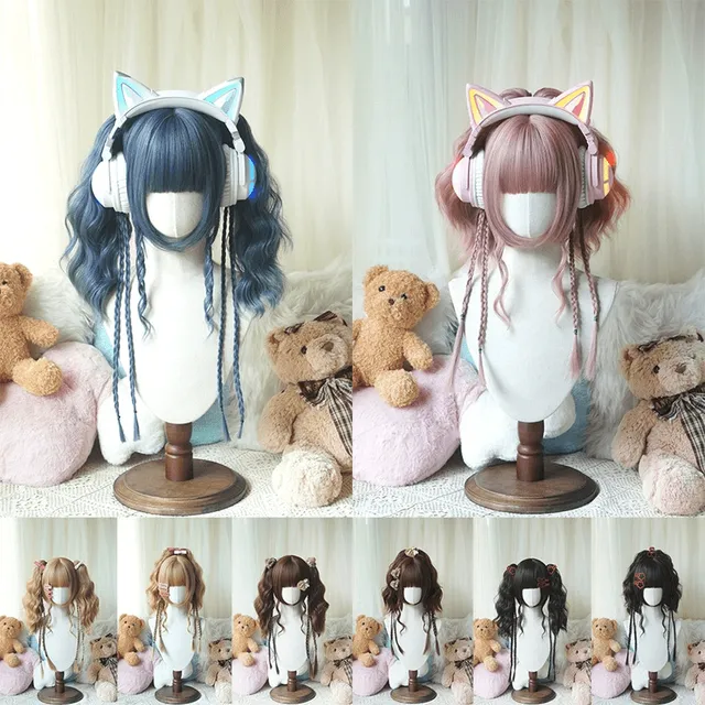 lemailwig-lolita-wigs-zopf-per-cke-38cm-ash-pink image 1