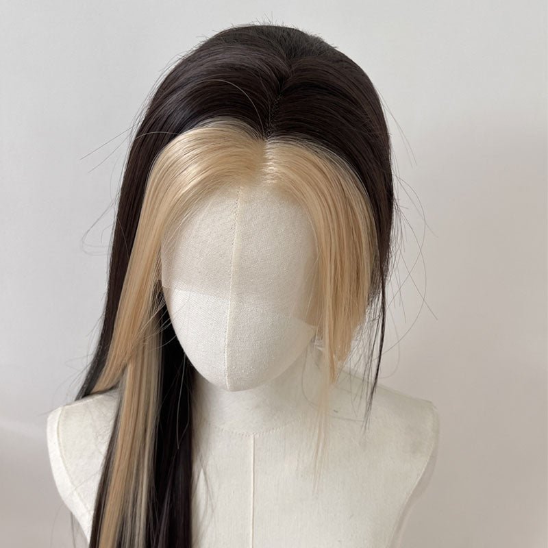 lemailwig-lace-wigs-60cm-per-cke-glatt-gold-brown-13x4 image 2