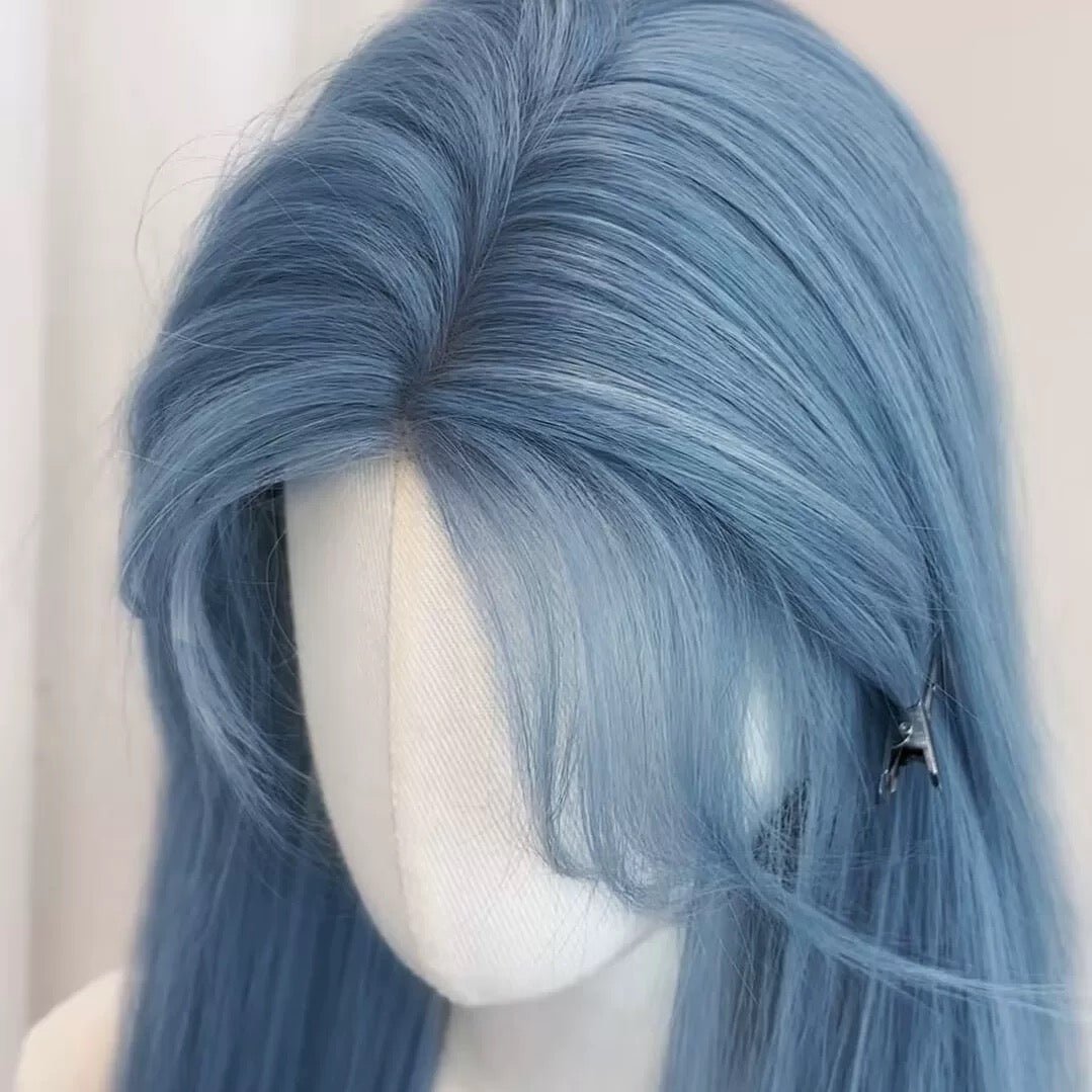 lemailwig-lace-wigs-per-cke-mist-blue-glatt-60-cm image 3