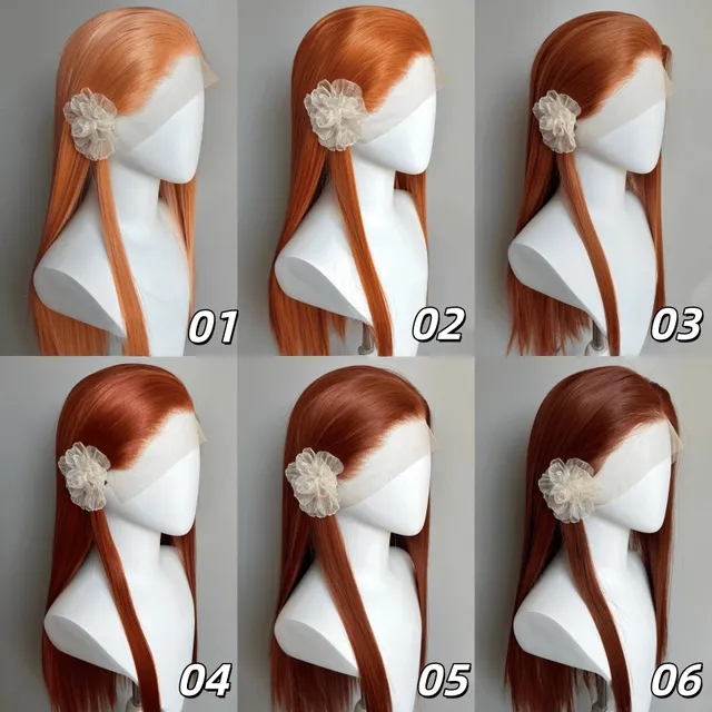 lemailwig-lace-wigs-lange-glatte-front-lace-per-cke-orange-80-cm image 1